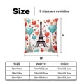 thumbnail image 5 of Eiffel Tower with Unique Patterns Covers - Set of 2 Throw Pillows for Home Decor - Available in 16x16, 18x18, 20x20 Inches for Various Occasions, 5 of 6