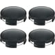 thumbnail image 1 of MKK 4 piezas de plástico a presión tipo tapacubos centrales de rueda de 62 mm de diámetro exterior y 60 mm de diámetro interior para automóviles, negro, 1 of 5