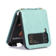 thumbnail image 6 of Nalacover for Samsung Galaxy Z Flip 3 Crossbody Wallet Case with Back Card Slot, Purse Cover with Shoulder Strap Classic PU Leather Lanyard for Women Girls, TPU Shockproof Non-Slip Case, Green, 6 of 7