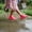 Red, variant on 1 Pairs Reusable Rain Overshoes for Cycling, Waterproof Silicone Shoe Covers for Men Women, Non Slip Commuter Essential Boot Protectors Pocket Size, Footwear Accessories(Red, M)