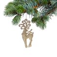 thumbnail image 3 of Christmas Gold Glitter Ornement Rendeer - Ensemble De 12, 3 of 3