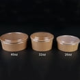 thumbnail image 5 of Gymnture 20 Kraft Paper Bowls w/ Lids 16oz Round Containers for Meal Prep & Salad, 5 of 10