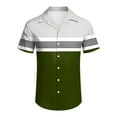 thumbnail image 4 of BOBOGOJP Mens Button Down Shirts Short Sleeve Button Up Shirts Solid Slim Fit Dress Shirt,Green XXL, 4 of 4
