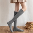 thumbnail image 5 of Calcetines hasta la rodilla de compresión graduada para mujer, calcetines largos y finos de tubo alto, 1 par, 5 of 5