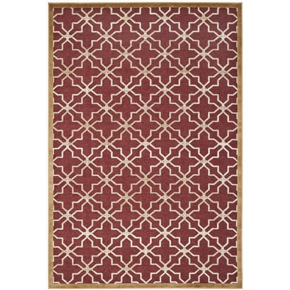 SAFAVIEH Martha Stewart Star Gradient Geometric Area Rug, Red/Ivory, 2'7" x 4'