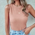 thumbnail image 2 of Womens High Neck Tank Top 2025 Summer Casual Ribbed Knit Slim Fitted Basic Textured Sleeveless Shirts Tops for Women Loose Muscle Tee Women Athletic Tops Girls Top Women Big Tops for Women 3, 2 of 7