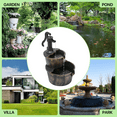 thumbnail image 5 of Magshion 27" Barrel and Pump Fountain Outdoor, Cascading Waterfall Fountain with Electric Recirculating Pump for Garden Patio Backyard Décor, Bronze, 5 of 9