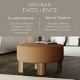 thumbnail image 3 of Open Box Maven Lane Celia Upholstered Ottoman with Refined Brown Wood Finish, 3 of 6