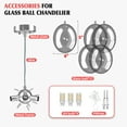 thumbnail image 5 of Longree Electroplating Black Bubble Ball Chandelier, Blown Glass Pendant Light Fixture for Children's Rooms, Bedrooms, Living Rooms - 16x12 inch, 5 of 7