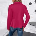 thumbnail image 4 of Women's Plus Size Heavy-Duty Beaded Jacket - Fashion Elegant Solid Color, Rose Red, XXL, 4 of 6