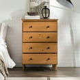 thumbnail image 5 of Classic 4-Drawer Solid Wood Dresser - Caramel, 5 of 14