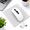 White, variant on Black Tri-Mode Wireless USB-C Computer Mouse with Stitched-Edge Mouse Pad