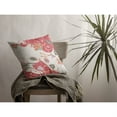 thumbnail image 4 of Amrita Sen Carnation Garden 18" Suede Double Sided Zippered Pillow in Red/White, 4 of 5