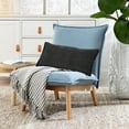thumbnail image 3 of Ox Bay Nellie 14" x 36" Jet Black Fringed Cotton Adult Decorative Lumbar Throw Pillow, 3 of 10