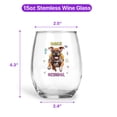 thumbnail image 5 of Back to School Cute Boxer 15oz Stemless Wine Glass Mug Boxers Dog Lover Gifts Idea Wine Glasses Cup - 13010, 5 of 5