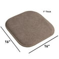 thumbnail image 5 of Alexis Memory Foam No Slip Back 16 x 16 Chair Pad Cushion 4 Pack - Chocolate, 5 of 7