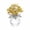 Yellow, variant on Virelaxpo Crystal Flower Vase Ornament Mini Glass Decor for Tabletop Shelf Home Office Gift