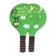 thumbnail image 3 of Raqueta de playa de madera de tres pelos para interior y exterior para niños, ideal para jugar en el patio trasero. Verde, 3 of 9