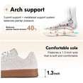 thumbnail image 4 of Women's Ribbon Lace-Up Fashion Sneakers Arch Support Walking Shoes, 4 of 6