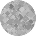 thumbnail image 1 of Ahgly Company Indoor Round Patterned Platinum Silver Gray Area Rugs, 8' Round, 1 of 6