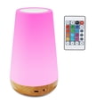thumbnail image 3 of Luz de noche LED, lámpara de noche, luz de noche táctil que cambia de color, lámpara de escritorio recargable con control remoto para dormitorio, habitación de bebé y sala de estar, color madera, 3 of 5