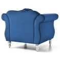 thumbnail image 5 of HomeStock Sophisticated Simplicity Chair in Navy Blue, 39" Height x 35" Width x 34" Depth, Elegant Velvet Design with Matching Pillow, 5 of 5