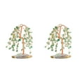 thumbnail image 3 of Becaristey Wealth Tree Desktop Ornament - Good Fortune And Wishes To Home Gemstone Decor No Angle Green 2Set, 3 of 6