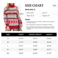 thumbnail image 6 of Asklazy Women's Turtleneck Oversized Sweaters Batwing Long Sleeve Pullover Loose Chunky Knit Jumper,Red Green Christmas Trees, 6 of 11