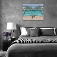 thumbnail image 6 of Beach Wall Art Motivational Sea Turtles Wall Decor Inspirational Inhale Exhale Quotes Canvas Prints Blue Sea Palm Trees Pictures Modern Home Framed Artwork for Living Room Bedroom Bathroom 16"x12", 6 of 6