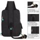 thumbnail image 5 of KAUKKO Canvas Messenger Bag Cross Body Shoulder Sling Backpack Travel Senderismo Chest Bag KAUKKO FD252-Black, 5 of 5
