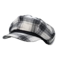 thumbnail image 2 of WITHMOONS Cotton Baker Boy Flat Cap Monochrome Beret Ivy Hat LDG1305 (White), 2 of 6