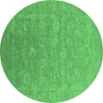 thumbnail image 1 of Ahgly Company Indoor Round Oriental Emerald Green Industrial Area Rugs, 3' Round, 1 of 4