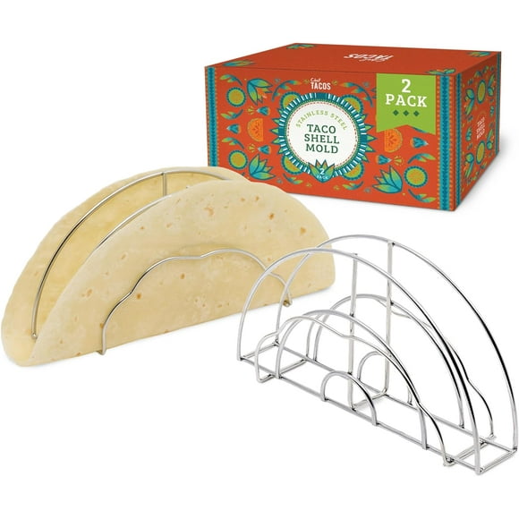 Chef Tacos 2-Pack Premium Taco Shell Molder for Oven & Air Fryer Use - Versatile Taco Maker, Taco Shell Mold for Frying, Air Fryer Taco Shell Mold,