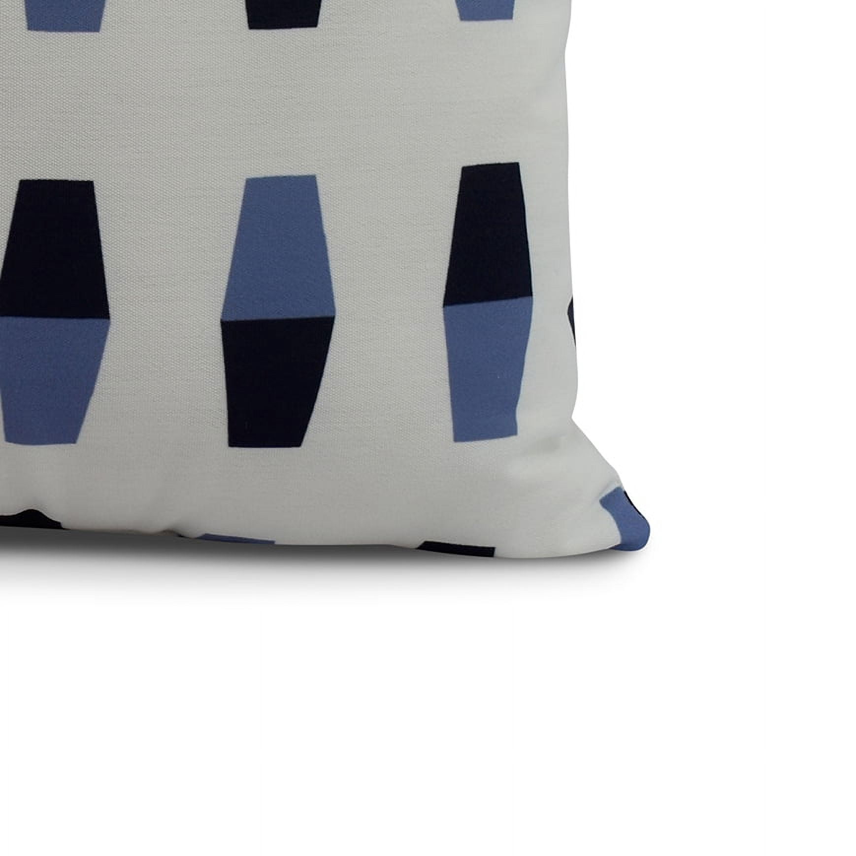 Simply Daisy, 26 x 26 inch, Bowling Pins, Geometric Print Pillow, Navy Blue