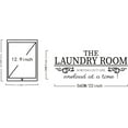 thumbnail image 2 of Laundry Room Wall Sticker Plastic Black 560mm x 230mm Vintage Patterns Art Lettering Decal, 2 of 8