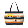 thumbnail image 1 of Easygdp Colorful Pastel Stripes Bolsa de Viaje de Playa de Gran Capacidad, Bolsa Tote Perfecta para la Playa, Escapadas de Fin de Semana y Viajes, 1 of 7
