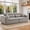 Black&White, variant on DRNANLIT White & taupe Woven Chenille Compression Sofa, No Assembly Needed, Compact Couch