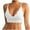 White, variant on Lace Bras for Women Floral Lace V Neck Bralettes Wireless Underwear Daily Bra Athletic Bras for Lady Padded Blue M