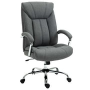 Vinsetto Adjustable Home Office Chair, Computer Desk Chair w/ Padded Seat, Grey