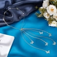 thumbnail image 4 of Golden Butterfly Rhinestone Headbands Wedding Butterfly Headband Elegant Shiny Tassel Butterfly Headpiece Vintage Rhinestone Hair Bands with Plastic Pearl for Birthday Party gold DIY, 4 of 9