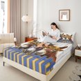 thumbnail image 4 of Castle Fairy Farmhouse Animal Donkey Full Size Sheets 4-Piece for Female Men Women,Sunflower Butterflies Breathable Bed Sheets,Lodge Cabin Lightweight Sheet Sets,Luxury Bedroom Decor, 4 of 7