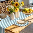 thumbnail image 4 of Aqua Striped Round 13 Inch Placemats Set of 6, Modern Farmhouse Blue White Stripes HeatResistant Non Slip Place Mats for Dining Table, Wipeable Braided Kitchen Table Mats for Housewarming, 4 of 9