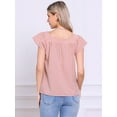 thumbnail image 3 of DARING DIVA Women's Square Neck Gingham Tops Sleeveless Blouses M Cameo Brown, 3 of 5