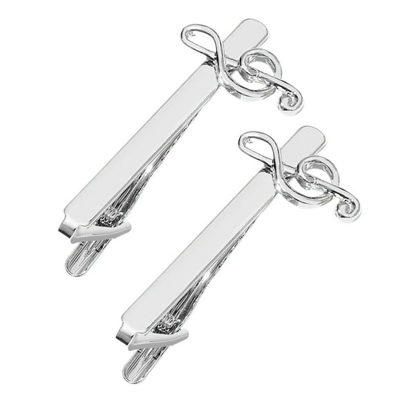 STRANDCHIC 2-Piece Men's Metal Tie Clips Set, Stylish Alloy Accessories for Daily and Formal Wear