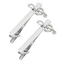 STRANDCHIC 2-Piece Men's Metal Tie Clips Set, Stylish Alloy Accessories for Daily and Formal Wear