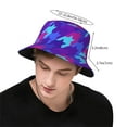 thumbnail image 3 of ZICANCN Classical Blue Checkered Houndstooth Bucket Hat, Unisex Print Double-Side-Wear Bucket Hat for Golf Fishing Beach Outdoor, 3 of 5