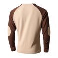 thumbnail image 4 of OIOLOYJM Waffle Shirts for Men Casual Henley Golf Shirt Long Sleeve Knit T-Shirt Cozy Thermal Textured Button Up Pullover Tops Khaki XL, 4 of 5