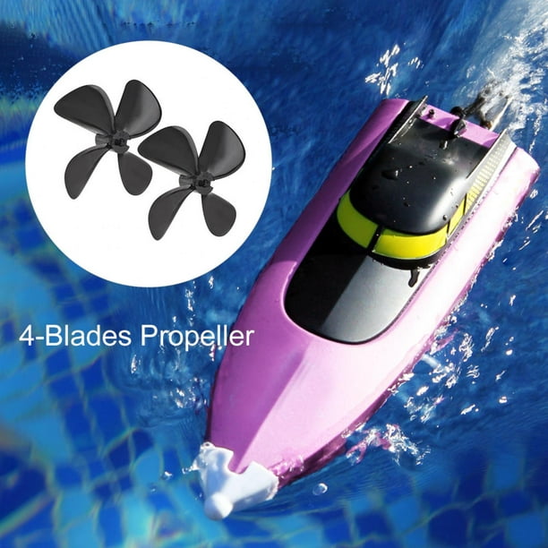 Zerodis Plastic 4‐blades Propeller,4‐blades Propeller,(2pcs/Set) For Model Drone Boat Fishing Ship Propeller Accessories 4‐blades Propeller