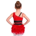 thumbnail image 2 of Choomomo Kids Girls Ballet Dance Tutu Dress Latin Dance Leotard Hip Hop Jazz Performance Outfits Bodysuit Red 12, 2 of 7