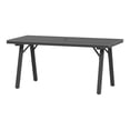 thumbnail image 7 of Ciokea Outdoor Patio Dining L-Shape Table, 66.9x31.9 IN HDPS Aluminum Frame Table for Backyard Poolside Lawn, Gray, 7 of 7